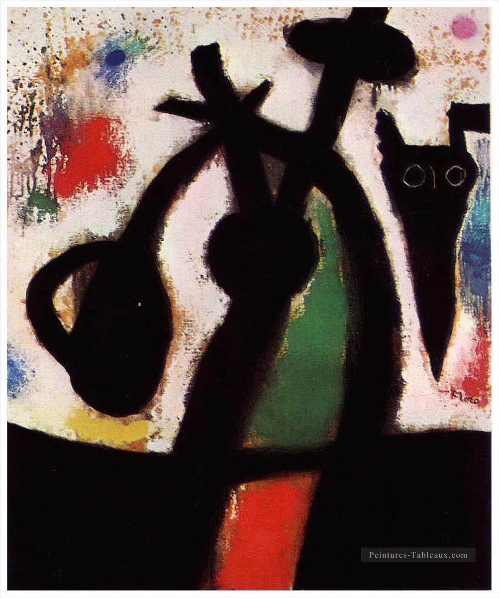 Femme et oiseau dans la nuit 2 Joan Miro Peintures à l'huile
